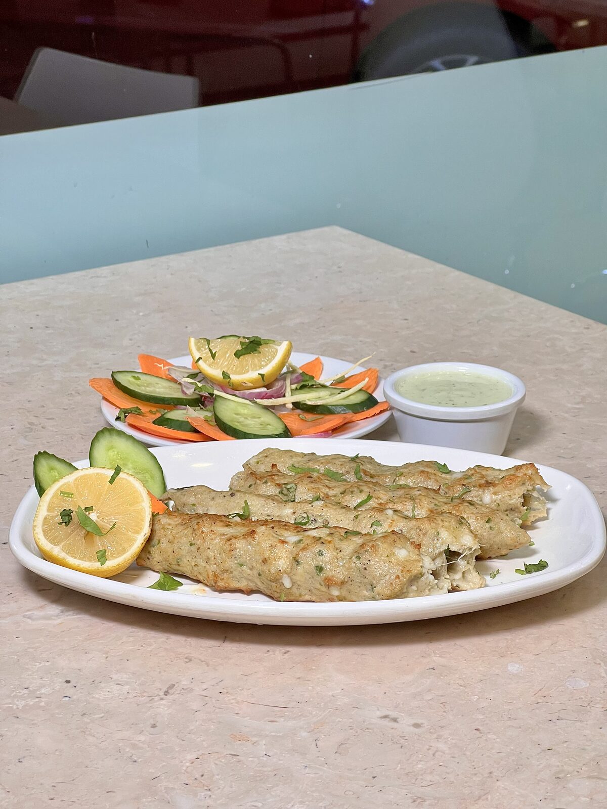 Chicken Cheese Seekh Kabab rolls